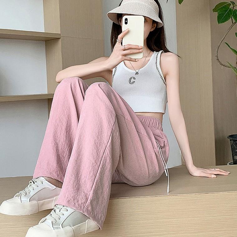 밴딩 와이드팬츠 바지 보들보들 여자 유행 캐주얼