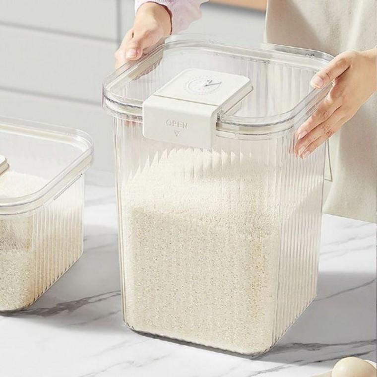 쌀통 10kg 쌀벌레방지 방습 신선 밀폐보관 날짜표시