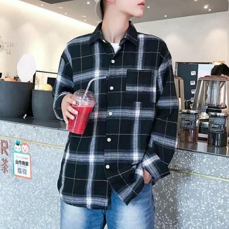 남자상의 체크남방 캐주얼 셔츠 패션룩 데일리룩