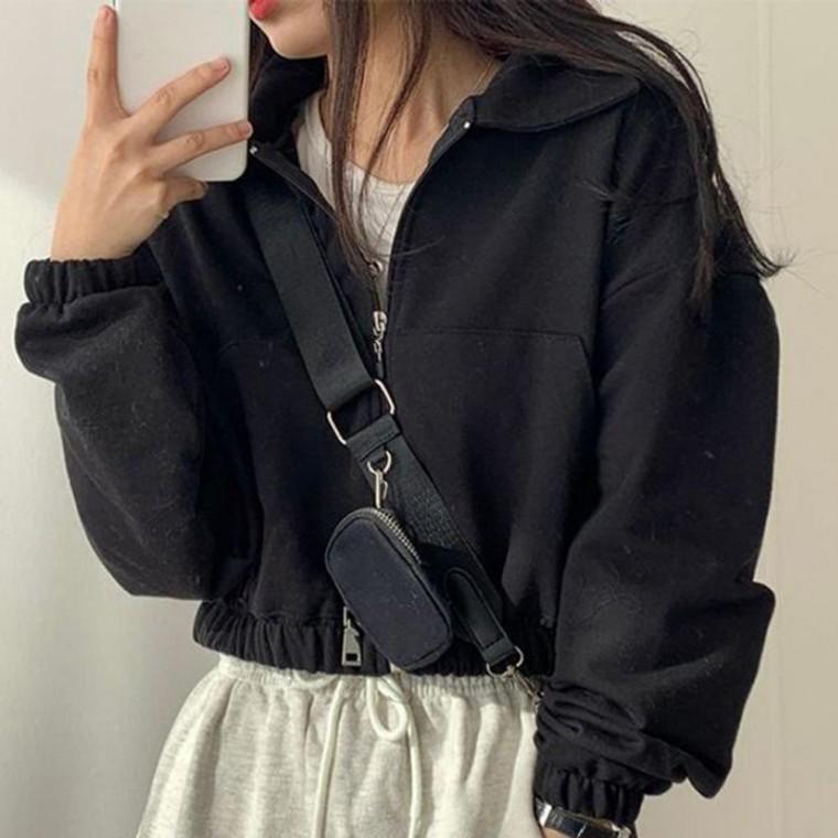 3컬러 여자 봄 크롭 집업 여성 자켓 캐주얼 포켓 여성의류 봄아우터