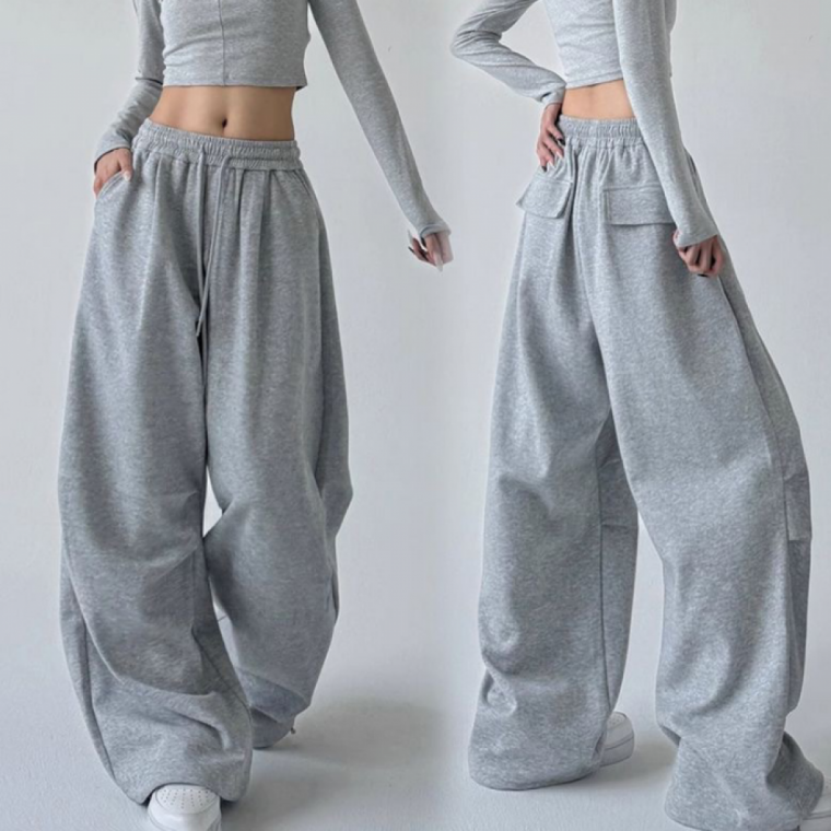 와이드 여성 츄리닝 바지 트레이닝 팬츠 데일리 캐주얼 긴바지