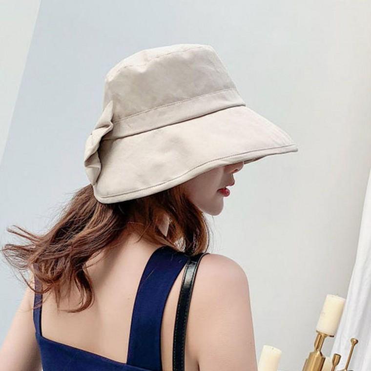 여성 트랜디 리본 패션 모자 캐주얼 벙거지 버킷햇 여자 양면 여름 비치 이쁜 벙거지햇