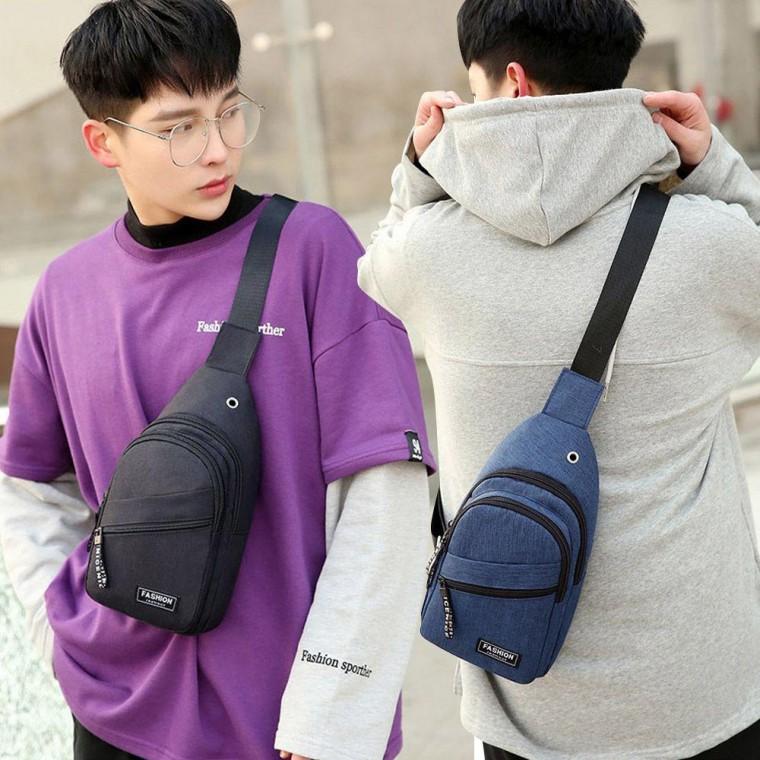 남성 여행 출장 외출 보조 가방 캐주얼 숄더 크로스백 남자 캔버스백 슬링 메신저백 힙색