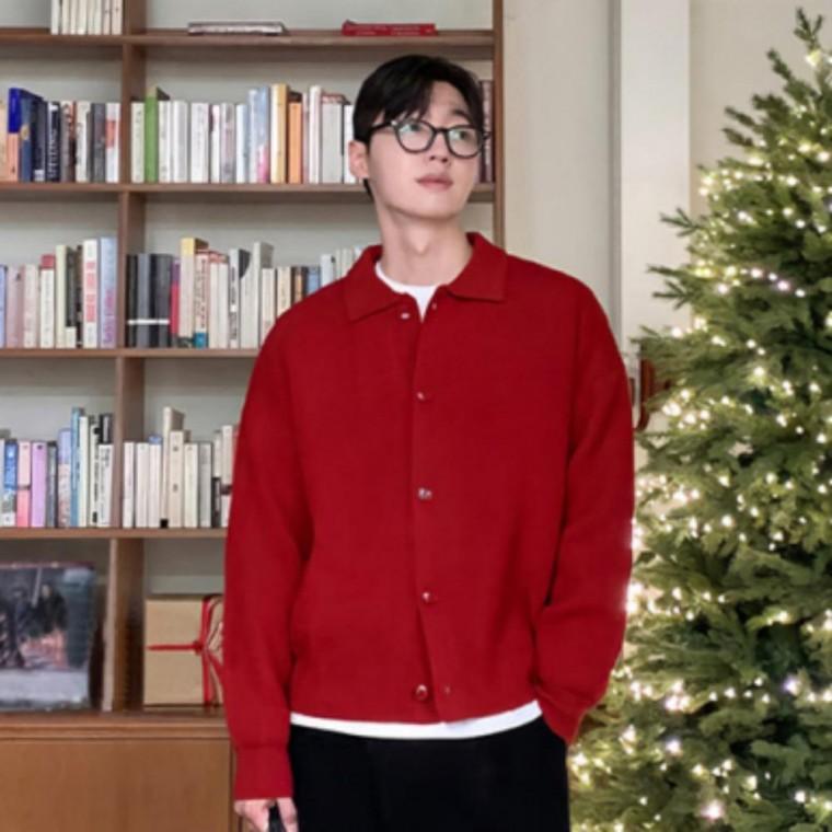 남성 단추 루즈핏 가을 아우터 니트 캐주얼 긴팔 가디건