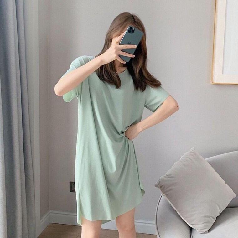여성 반팔 데일리 여름 캐주얼 루즈핏 원피스 그린 여자 바캉스 수입 예쁜 여성복 30대