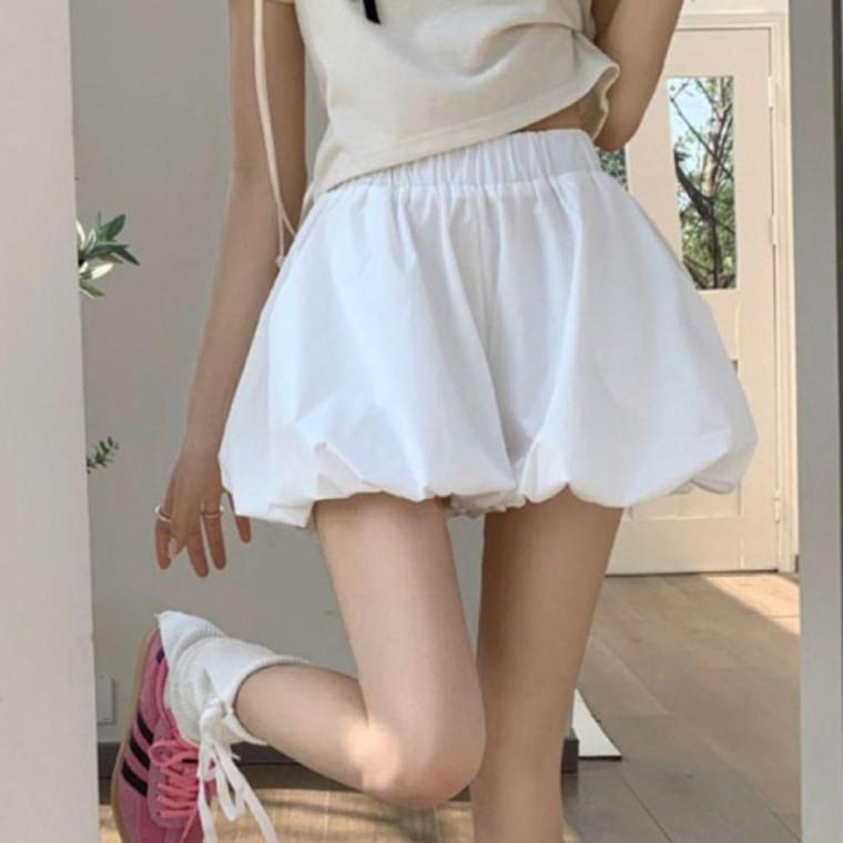 벌룬 여자 밴딩 숏팬츠 1P 캐주얼 호박 반바지 패션