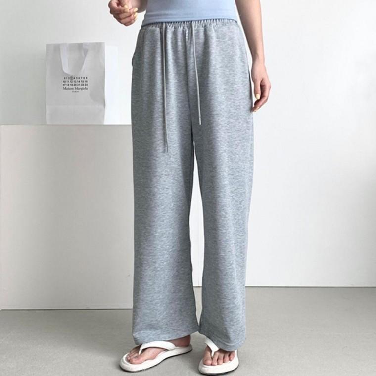 캐주얼 여자 밴딩 팬츠 1P 데일리 편한 일자 통바지