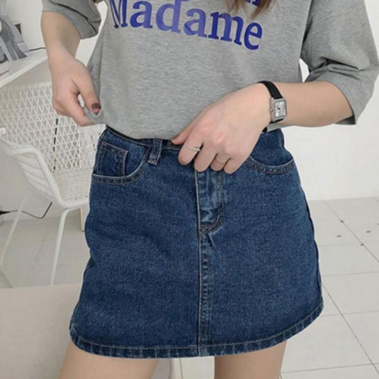 청치마 데님 스커트 미니 여성 캐주얼 데일리