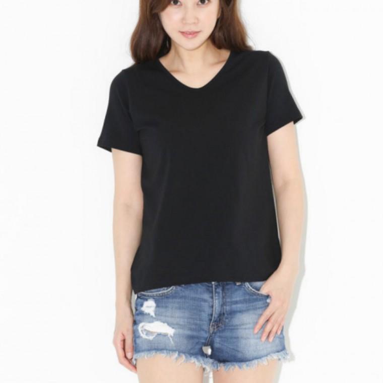 스판반팔티 여자기본티 브이넥티 기본티 캐주얼 데일리티