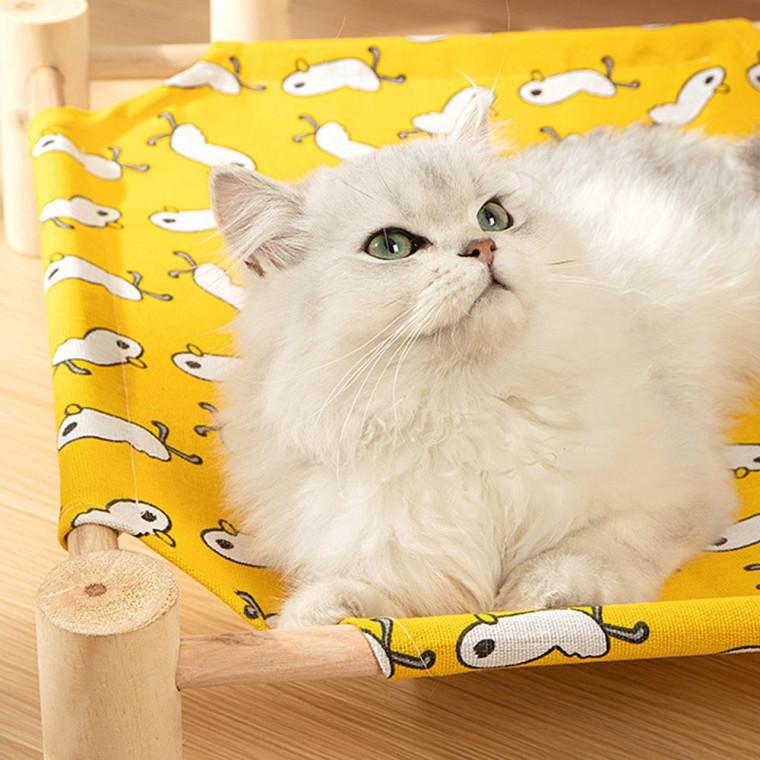 [펫츄츄 고양이 해먹침대] 강아지 침대 고양이 애견해먹 원목 애견침대