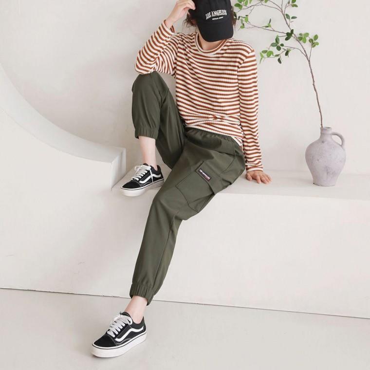 남녀공용 허리밴딩 조거 팬츠 카고 데일리 트레이닝 캐주얼 바지