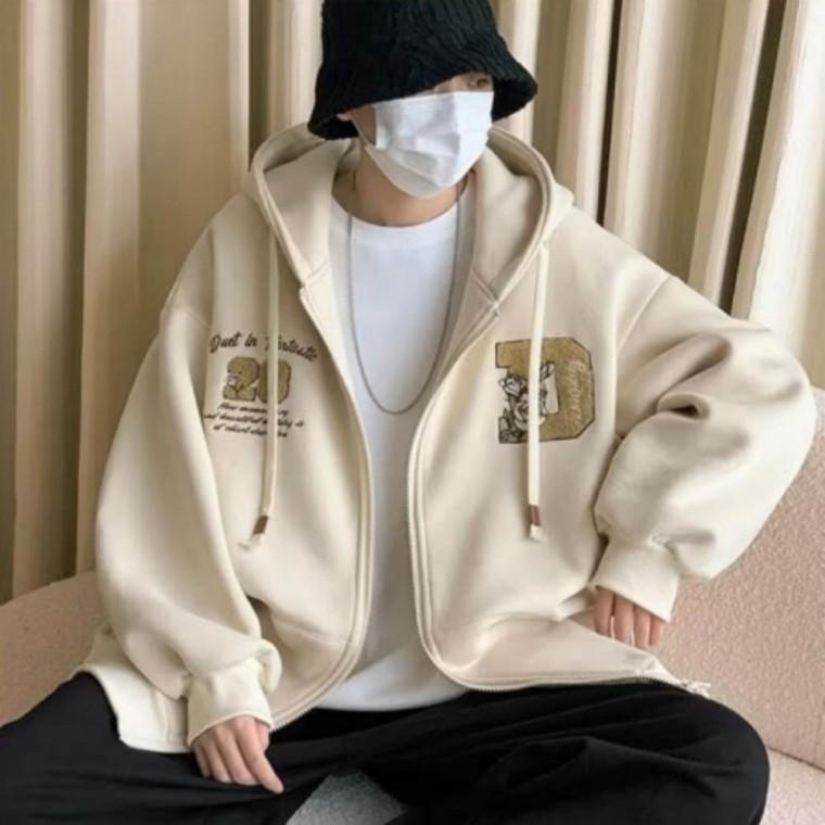 남여공용 캐주얼 가을 점퍼 베이직 후드 집업 자켓