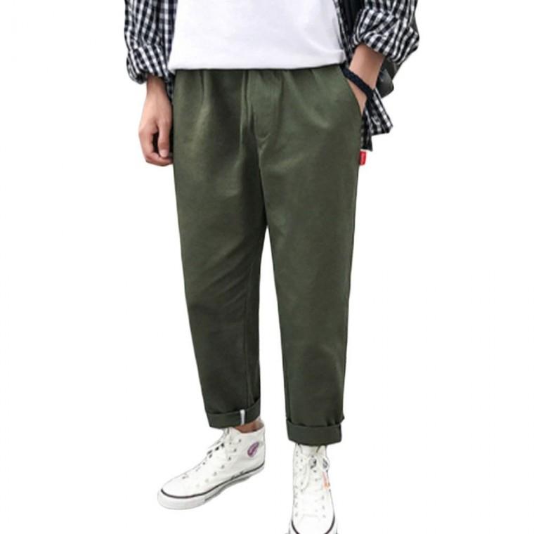 남성 세미 밴딩 캐주얼 데일리 팬츠