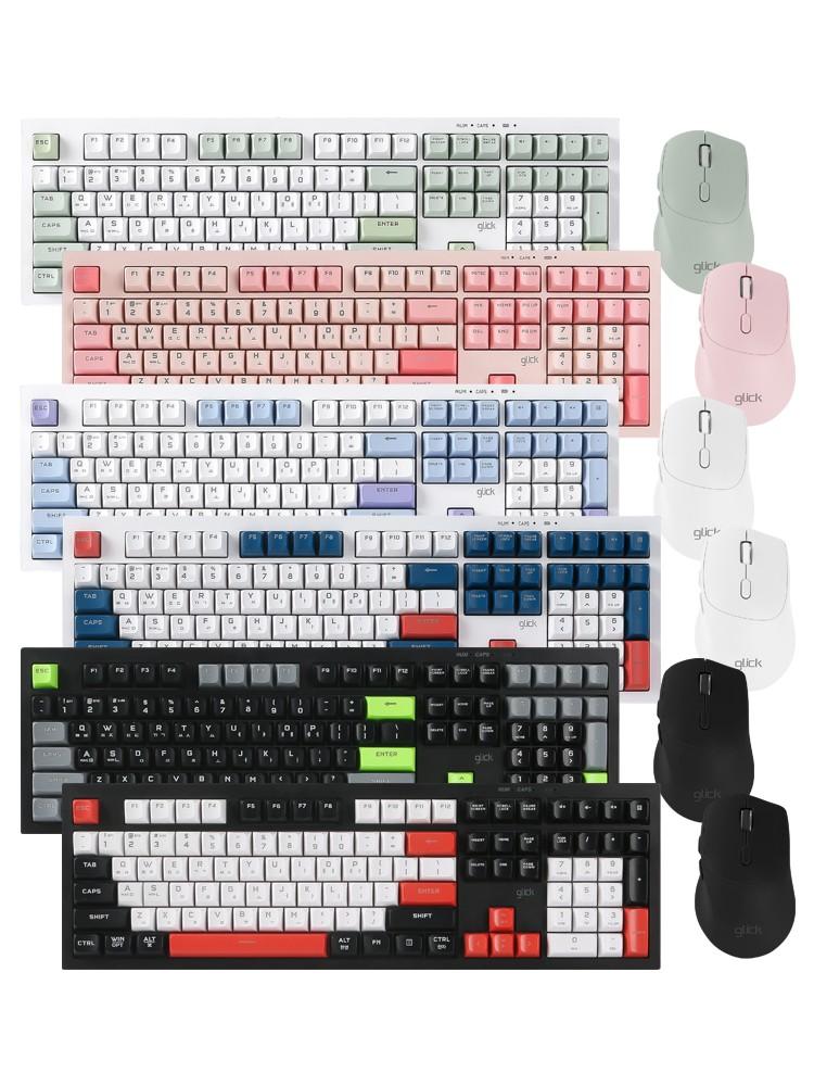 지클릭커 오피스프로 WMK50 사일런스 M 무소음 무선 블루투스 108 키보드 마우스 세트
