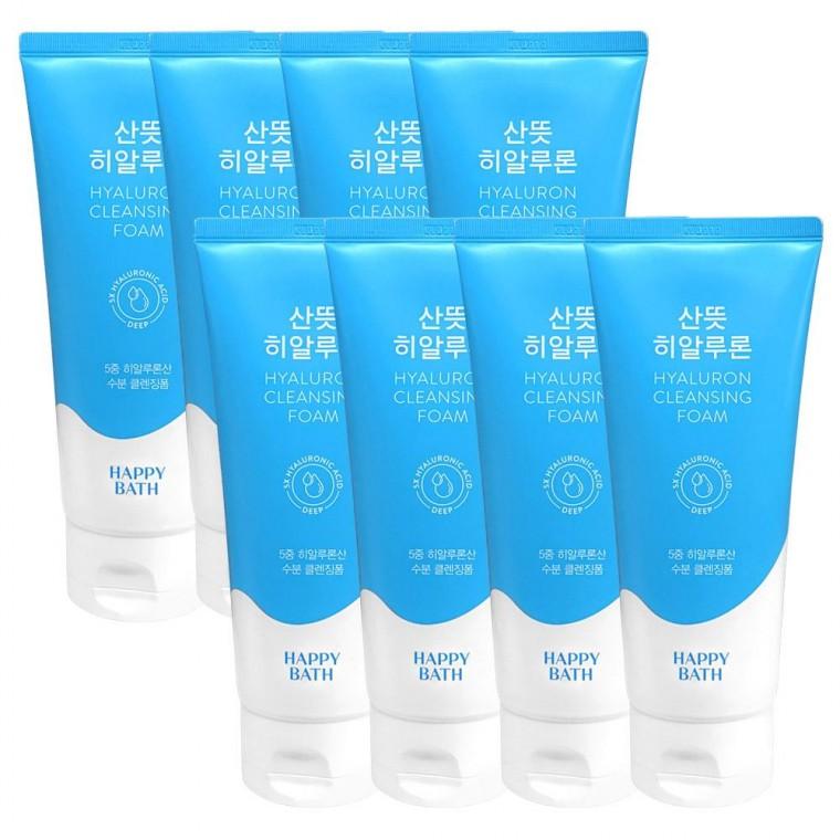 해피바스 산뜻 히알루론산 수분 클렌징폼 200ml 8개