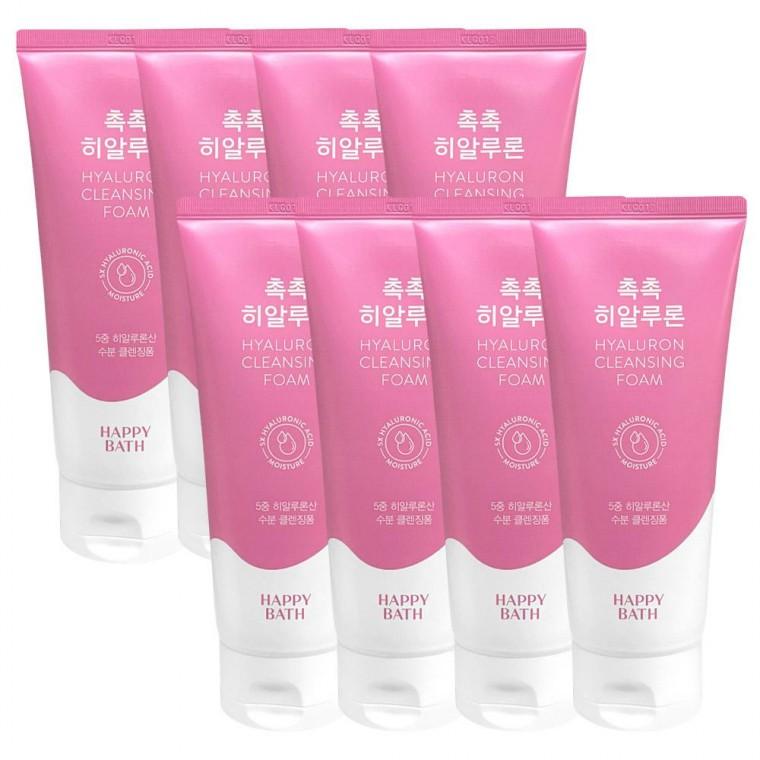 해피바스 촉촉 히알루론산 수분 클렌징폼 200ml 8개