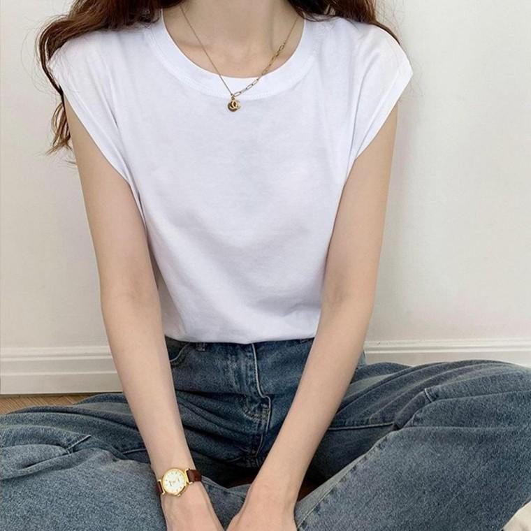 루즈핏여성나시티 레이어드여성나시티 흰색 나시티 루즈핏 여자 롱 일자나시
