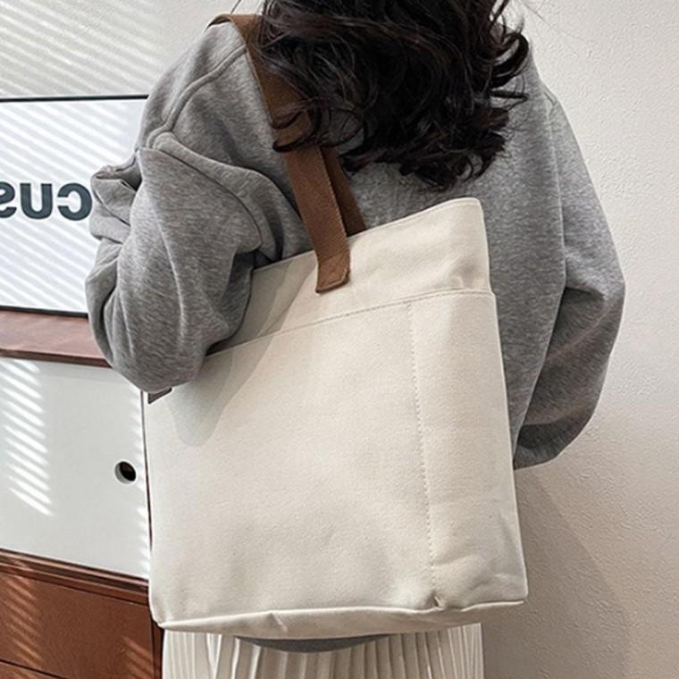 빅숄더 3컬러 캔버스원단가방 에코백 무지가방 쇼퍼 에코 라이프 무지