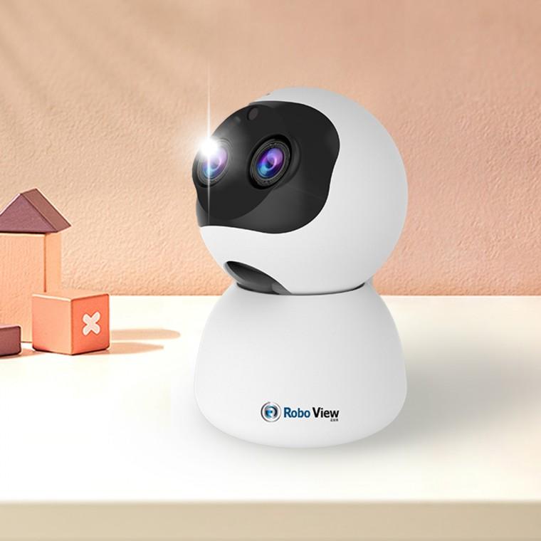 글로벌아이넷 로보뷰4 홈 IP 카메라 CCTV 듀얼렌즈 홈캠 펫캠 300만화소