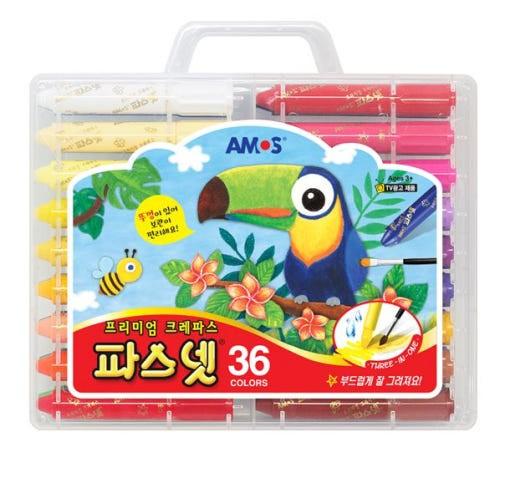 아모스 파스넷 프리미엄 크레파스 36색