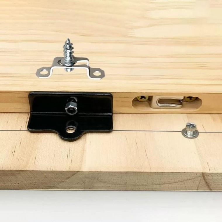 옷장 스텐 브라켓 100p 가구부속품 가구설치 연결 목공공구 철물점