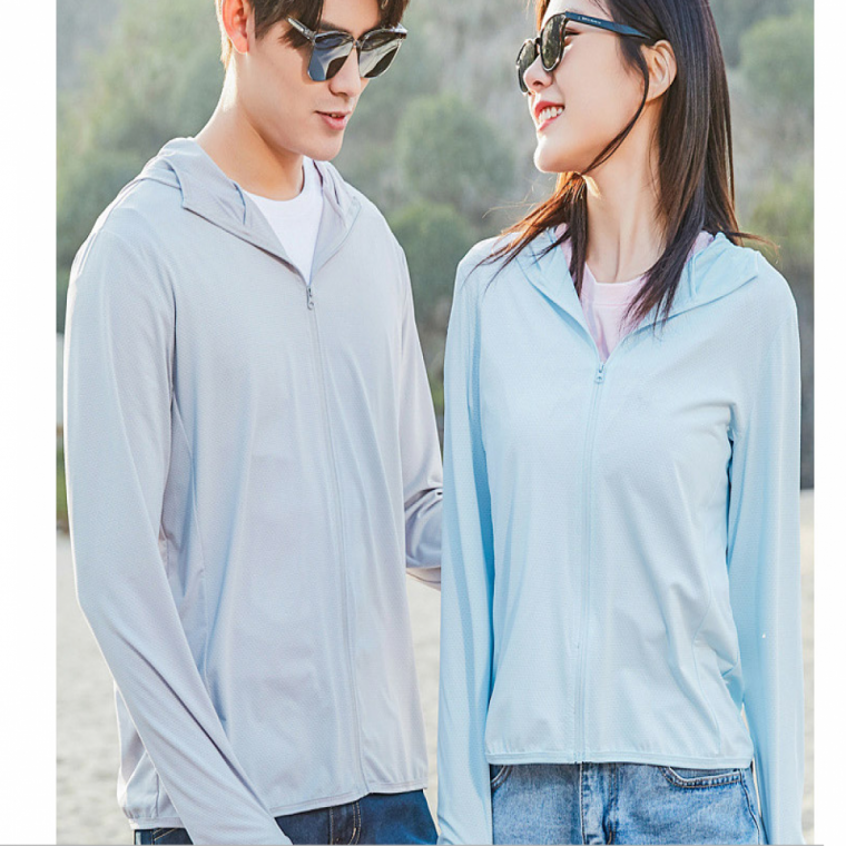 남성후드셔츠 썸머룩 자외선차단 후드집업(2XL) 화이트 UPF50+ 바람막이 아웃도어 비치