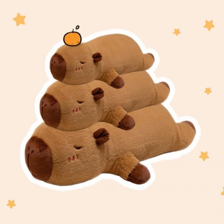 bookaz 쌔근쌔근 카피바라 바디필로우 쿠션 인형 베개 (70cm)