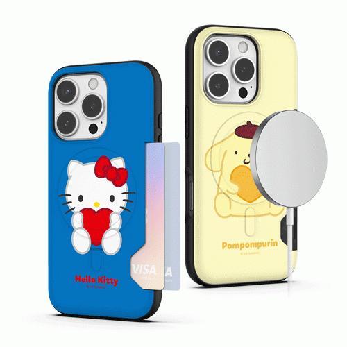 캐릭터즈 하트 투카드 맥세이프 범퍼 케이스 S26 A17 17 A36 16 15 S25 S24 A16