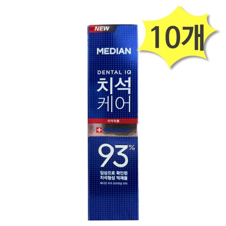 메디안 치석케어 오리지널 치약 120g x 10개 치석관리 불소치약