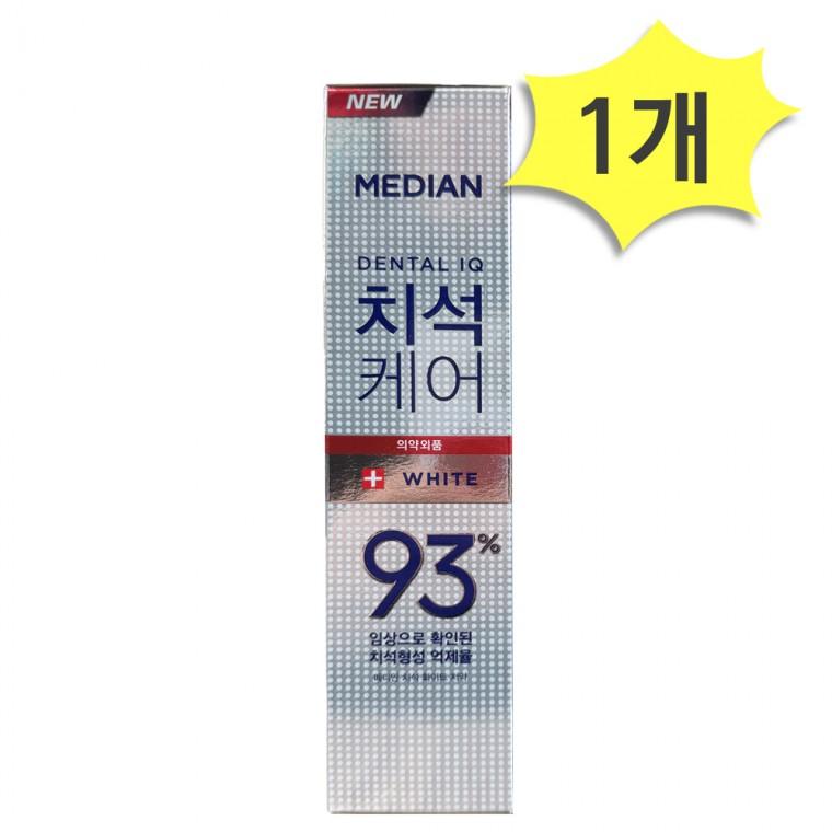 메디안 치석케어 화이트 치약 120g x 1개 치석관리 불소치약