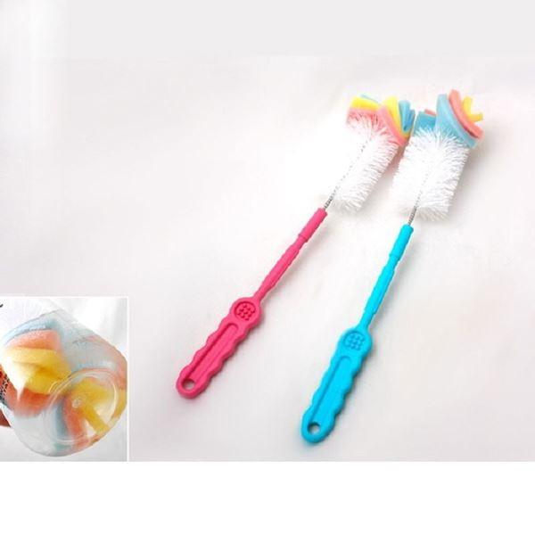 33CM 텀블러수세미 병닦는솔 설거지 물병솔 브러쉬 병솔 보온병 젖병 물병 텀블러세척솔 물병세척솔 세척