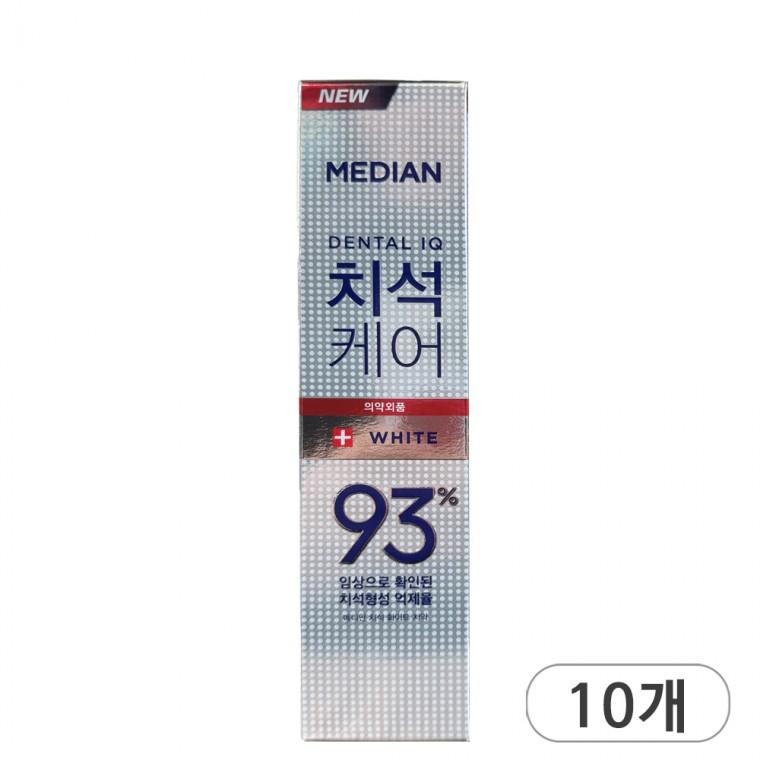 메디안 치석케어 화이트 치약 120g x 10개 치석관리 불소치약