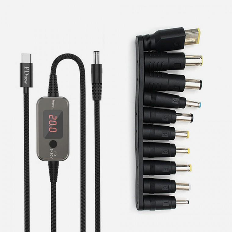 100W PD C to DC 변환 케이블 젠더 10종 세트 DC젠더