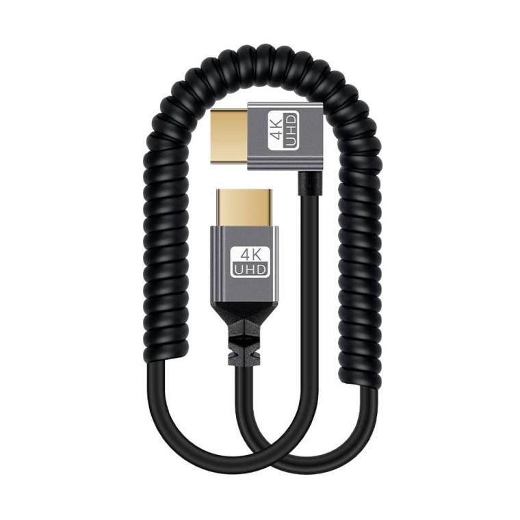 4K HDMI 2.0 스프링 케이블 꺾임형 1M 60Hz 고화질 영상