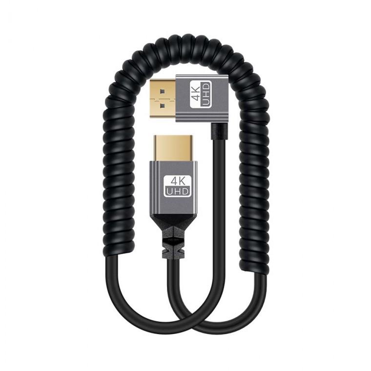 4K HDMI 2.0 스프링 케이블 꺾임형 1M 고화질 영상 60Hz