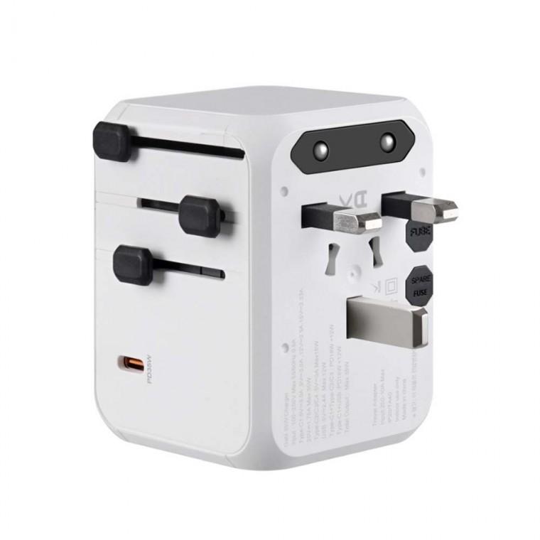 USB C타입 A타입 해외여행용 멀티어댑터 PD 35W 150여개국 충전기 노트북 게임기 헤어드라이기 퓨즈내장
