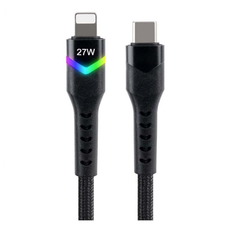 USB 2.0 C타입 iOS핀 고속충전 케이블 1M 27W LED 디스플레이 480Mbps