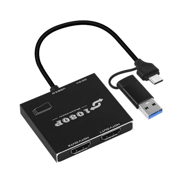 USB 3.0 HDMI C타입 A타입 디스플레이 2대 미러링 화면 복제 영상출력