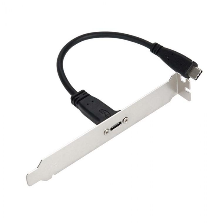 USB 3.0 C타입 MF 케이블 30cm 5Gbps 브라켓 연결용 판넬형