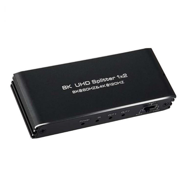 8K 4K C타입 HDMI 분배기 2포트 48Gbps 고해상도 2대 영상 동일 출력 TV 모니터 프로젝터