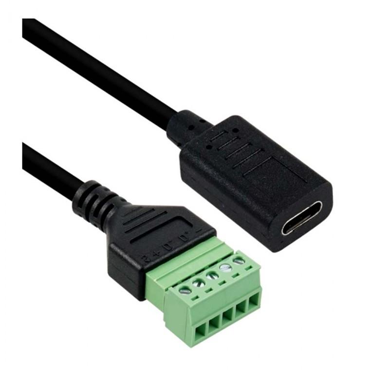 USB C타입 5핀 터미널 변환 케이블 블록형 30cm