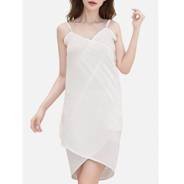 MFNC050187 - 순면 소프트 스트링 랩업 골프 목욕 가운