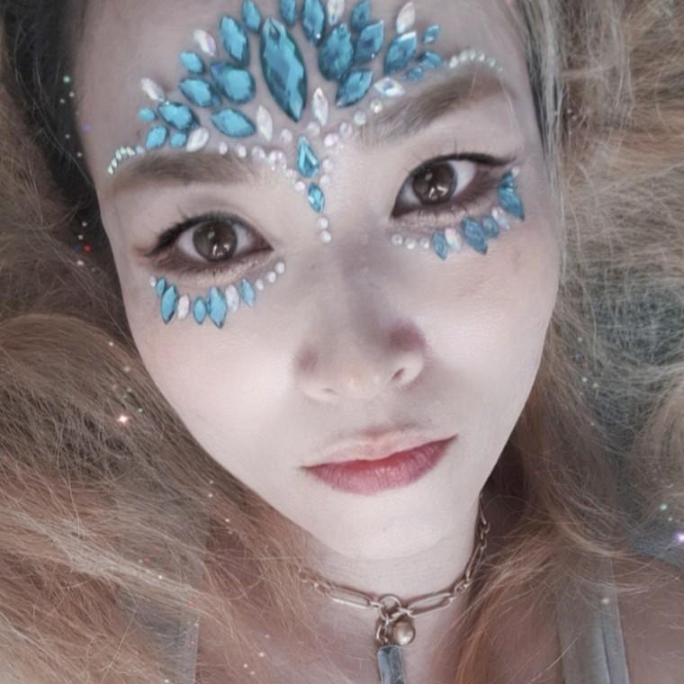 큐빅스티커 페이스 쥬얼리 헤나