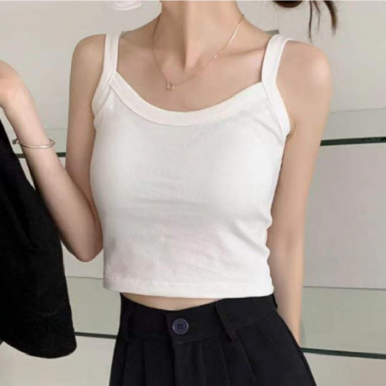 심플핏 캡내장 민소매 나시 여성 데일리 여름용 이너웨어 편안한 핏