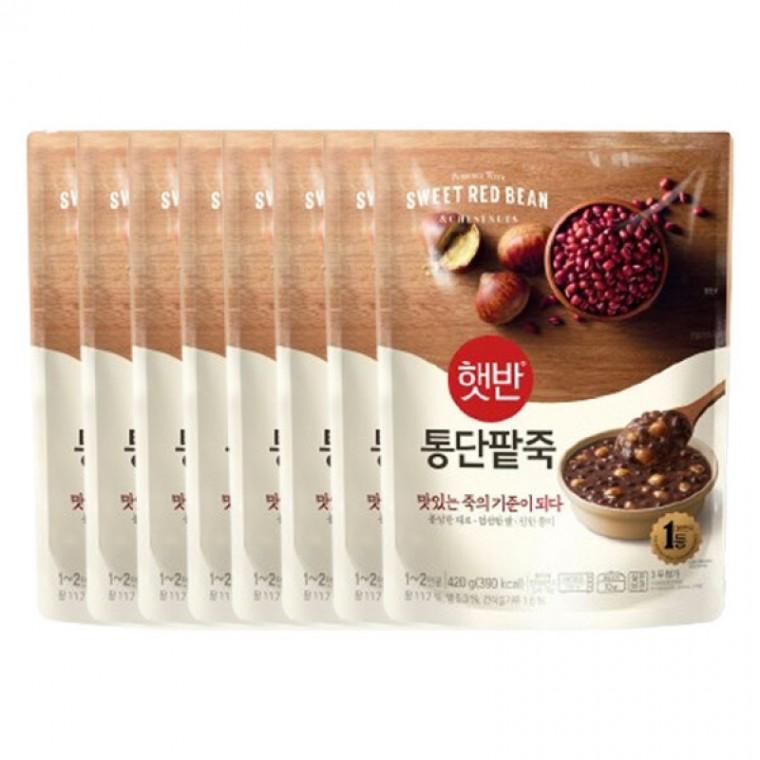 즉석밥 통단팥죽 420G 8개