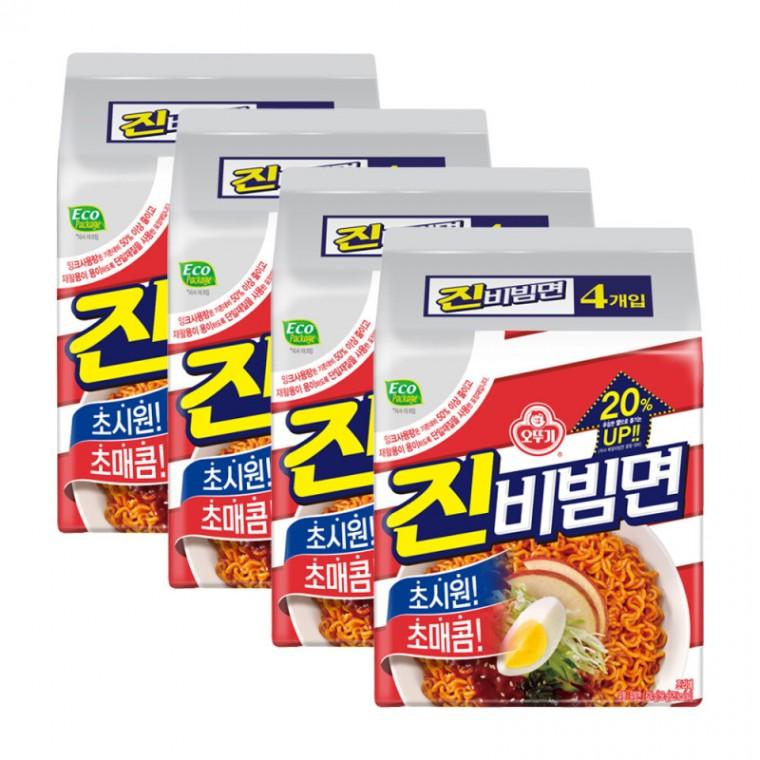 오뚜기 진비빔면 멀티팩(156g4개입) x 4팩(총16개입)