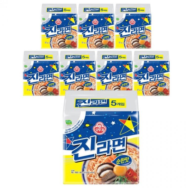 오뚜기 진라면 순한맛 멀티팩(120g5개입) x 8팩(총40개입)