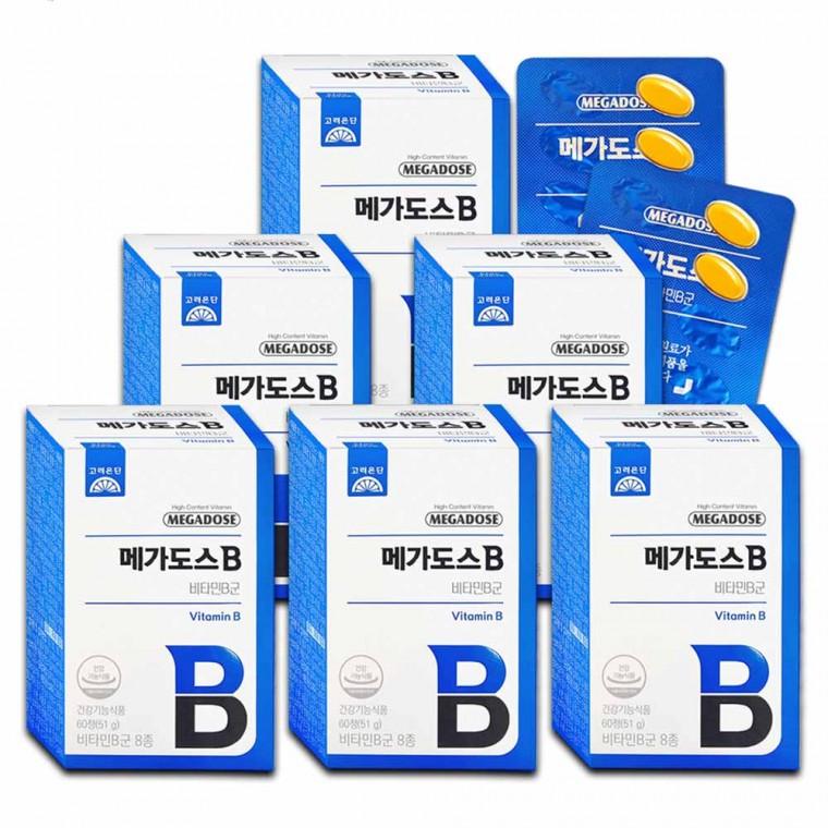 고려은단 메가도스B 850mg 60정x6개