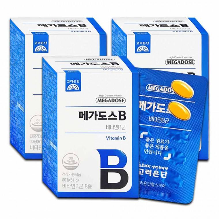 고려은단 메가도스B 850mg 60정x3개
