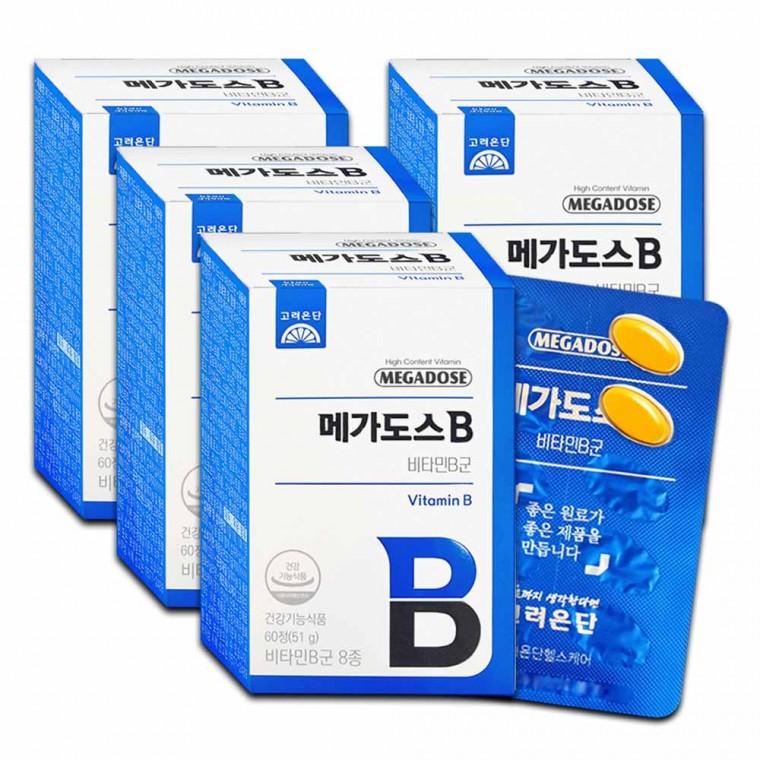 고려은단 메가도스B 850mg 60정x4개